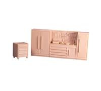 Ysyqkn Diorama Figurine Établi Garage Miniature Outil Résine Accessoire Décoratif Scène Atelier Réparation Adapté Figurines Micro, Ensemble d'établi