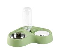 Ysyqkn Distributeur Automatique de Croquettes - Distributeurs Automatiques avec Abreuvoir - Acier Inoxydable - Amovible - Plateau Antidérapant - P, Vert