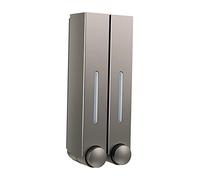 Ysyqkn Distributeur de Savon Muraux Plastique Pompe Bouteille Réservoir Chambre Fenêtre Visible Convient à Bureau Maison Toilettes Salle de Bain, Double
