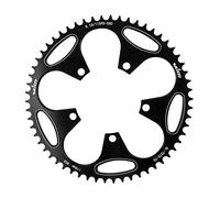 Ysyqkn Écrou étroit en Aluminium - Diamètre du Cercle de Boulonnage de 110 Mm, 50/52/54/56/58/60 Dents, Impossible de Le Détacher - Convient pour Les Réparat, Noir 52T