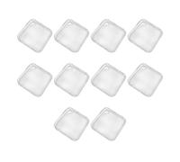 Ysyqkn Ensemble de 10 Boîtes de Rangement pour Capsules D'ongles, Présentoirs Portables pour Ongles, transparent, je