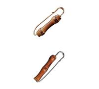 Ysyqkn Ensemble de 2 Broches épingles de Sûreté en Bambou, Grands Bijoux Vintage en Alliage de Bambou, Décoratifs pour Foulards, Chapeaux, Sacs, Cadeaux et D, Or Long + Or Court