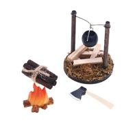 Ysyqkn Ensemble de 4 Maisons de Poupées pour Campement, Jeu D'imitation, Artisanat, échelle 1/12