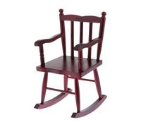 Ysyqkn Fauteuil à Bascule pour Maison de Poupée, échelle 1:6, Scène de Chambre Miniature, Jouet, Objet Miniature Fait Main, Mobilier pour Dioramas, Accessoir, Rouge