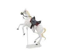Ysyqkn Figurine de Cheval Articulée Décorative En PVC avec Support, Idéale pour Offrir Ou Décorer Votre Intérieur, Blanc