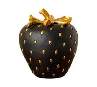 Ysyqkn Figurine de Fraise, Réplique Décorative En Résine pour La Cuisine, or Noir