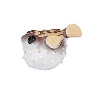 Ysyqkn Figurine de Poisson-globe Décorative, Statuette, Sculpture Animale, Ornement pour Animal de Compagnie, En Argile, Faite à La Main, Idéale Pou, s