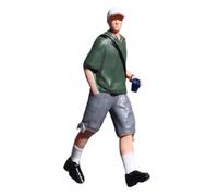 Ysyqkn Figurine Miniature Modèle Architectural Humain Accessoire de Scène Décor de Collection avec Poses Vivantes pour Enrichir Les Mises En Scène Approprié, Homme Vert