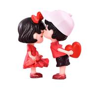 Ysyqkn Figurines Miniatures de Couple, Statuette Mignonne, Mini-Statue de Poupée, Sculpture de Dessin Animé