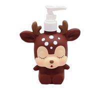 Ysyqkn Flacon de Shampoing Vide, Flacon Distributeur, Flacon de Lotion pour Bébé, Distributeur de Savon pour Les Mains avec Distributeur, Cerf Brun