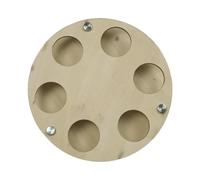 Ysyqkn Golf Ball Display Rack Présentoir Support Décoratif Organisateur en Bois pour Collection et Rangement de Balles de Golf Accessoire Multifonction Adapt, Round 6holes 20x20cm
