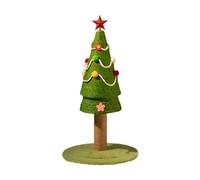 Ysyqkn Griffoir Chat Colonne à Griffer Jouet Chat Protection Mobilier Corde Sisal Naturel Forme Sapin de Noël Base Large Convient Intérieur
