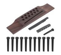 Ysyqkn Guitare 12 Cordes, Chevalet, Sillet et Chevalet En Os, Portable et