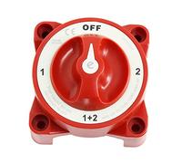 Ysyqkn Interrupteur Batterie Isolateur Sélecteur Double Coupe-Circuit Quatre Positions Étanche Robuste Plastique pour Scénarios Nautiques Véhicules