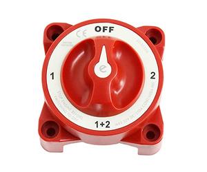 Ysyqkn Interrupteur Batterie Isolateur Sélecteur Double Coupe-Circuit Quatre Positions Étanche Robuste Plastique pour Scénarios Nautiques Véhicules
