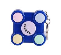 Ysyqkn Jeu de Mémoire électronique Portable, Console Interactive, Cube Lumineux et Sonore, Porte-clés de Poche Idéal pour L'entraînement Mental En, Bleu