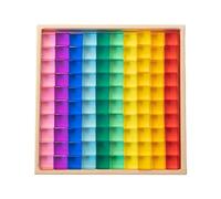 Ysyqkn Jeu D'empilage de Cubes En Acrylique Aux Pierres Précieuses, Blocs de Construction et Dés pour Toutpetits, Idéal pour Un Anniversaire, 100 pièces