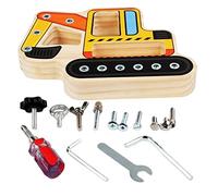 Ysyqkn Jeu Planche à Vis Jouet Éducatif Boulons Écrous Perles Bois Favorise et Les Gestes Techniques Adapté à Enfants 4 à 6 Ans, Comme montré, 1