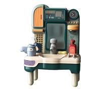 Ysyqkn Jouet Éducatif Lavabo Plastique Enfant Jouet Imitation Coiffeuse Sèche-cheveux Miroir Circuit D'Eau Automatisé Musique Adapté pour Maison Salle Bain R, Vert B