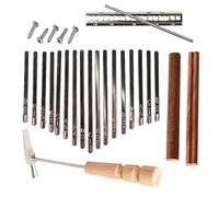 Ysyqkn Kit à Pouces à 17 Touches à Monter Soi-même, avec Pièces En Acier Robuste, Marteau, Chevalet et Vis, Ainsi Que Des Notes Gravées pour Une Fêt