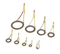 Ysyqkn Kit de Réparation de Canne à Pêche en 9 Pièces, Comprenant Anneaux, Embouts et œillets pour Cannes à Pêche.