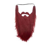 Ysyqkn Longue Barbe Costume Posticher Moustaches Accessoires Déguisement Fantaisie Bande Élastique Peluche Léger Facile à Mettre Adapté Mascarade Théâtre