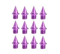 Ysyqkn Lot de 12 Pointes de Rechange pour Chaussures de Course sur Piste, En Métal Léger, Alliage de Carbone et D'aluminium, pour Hommes et Femmes, Adapt, violet