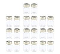Ysyqkn Lot de 20 Flacons Transparents avec Bouchons Hermétiques En Aluminium, 3 ml