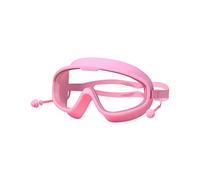 Ysyqkn Lunettes de Natation Grande Taille Étanche avec Protection Silicone Verres Antibuée Faciles à Porter Réglables et Confortables Usage pour Adultes, Boîte Transparente Rose