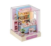 Ysyqkn Maison de Poupée Miniature en Bois à Construire et à Maquettiser. Créez Une Pièce Créative avec des Meubles Réalistes. Un Puzzle pour Les Collectionne, Bonbons délicieux