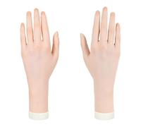 Ysyqkn Mannequin de Main pour Bijoux, Support D'entraînement Flexible pour D'ongles En Acrylique, pour La Formation, Main Gauche et Main Droite