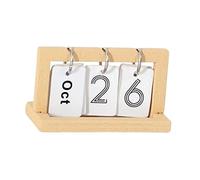 Ysyqkn Mini Calendrier Miniature pour Maison de Poupée, En Papier Ornemental, Agenda, Simulation Micro-détaillée, Idéal pour Les Accessoires de Mais, BOIS