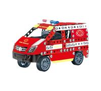 Ysyqkn Model Car Kits Jeu de Véhicules à Construire Kit Éducatif Métal Assemblage DIY Développement Des Compétences Scientifiques et Créativité Adapté Aux En, Camion de Pompier