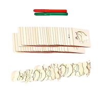 Ysyqkn Modèle de Dessin Planche Bois Pochoir Gabarit Créatif Finition Douce Sans Écharde Adapté à La Peinture Décoration Murale Activité Éducative, 60 pièces et 60 pièces