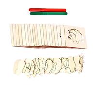 Ysyqkn Modèle de Dessin Planche Bois Pochoir Gabarit Créatif Finition Douce Sans Écharde Adapté à La Peinture Décoration Murale Activité Éducative, 20 pièces et 20 pièces