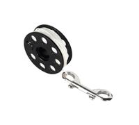 Ysyqkn Moulinet de Plongée à Double Clip, Ligne en Nylon, Enrouleur de 20 M, pour La Pêche en Grotte et La Plongée, Noir