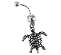 Ysyqkn Navel Acier avec Cristal Belly Button Barbell Belly Pierce Dangle Bijou Corps Tendance Matière Suitable pour Femmes Soirée, Tortue