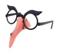 Ysyqkn Nez de Sorcière avec Lunettes, Accessoire de Déguisement D'Halloween pour Enterrement de Vie de Jeune Fille.