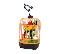 Ysyqkn Oiseaux En Cage, Jouet Décoratif, Cadeau, Accessoire pour Enfants, Perroquet Qui Gazouille