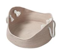 Ysyqkn Panier pour Chat, Lit Tressé, pour Chat, Accessoires pour Animaux, Canapé-lit Portable pour Chat, Respirant et Résistant à La Chaleur, Je