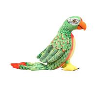 Ysyqkn Perroquet En Peluche Oiseau Artisanal Poupée Animale Figurine de Perroquet Compagnon de Jeu En Peluche Douce Adapté pour Une Fête D'Halloween Amusante, Vert