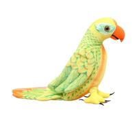 Ysyqkn Perroquet En Peluche Oiseau Artisanal Poupée Animale Figurine de Perroquet Compagnon de Jeu En Peluche Douce Adapté pour Une Fête D'Halloween Amusante, Jaune