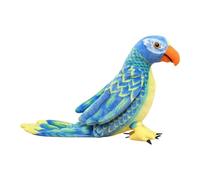 Ysyqkn Perroquet En Peluche Oiseau Artisanal Poupée Animale Figurine de Perroquet Compagnon de Jeu En Peluche Douce Adapté pour Une Fête D'Halloween Amusante, Bleu