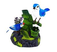 Ysyqkn Perroquet Interactif Parlant avec Contrôle Du Son - Jouet Oiseau pour Enfants et Décoration de Bureau, 2 Oiseaux Bleus