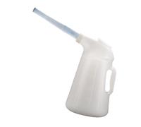 Ysyqkn Pichet à Huile avec Récipient Gradué Bec Verseur Flexible et Bouchon Vissé Poignée Ergonomique Agréable en Main Matière en PP Adapté Po, 5 L