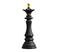 Ysyqkn Pièces D'échecs en Résine, Statues, Figurines, Pièces de Jeu D'échecs, Accessoires D'échecs Internationaux pour La Maison et Le Bureau, Me, Reine Noire
