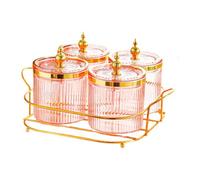 Ysyqkn Plateau de Fruits Secs Plateau de Service Divisé Plateau à Snacks avec Poignées Plateaux à Compartiments avec Couvercle Fonction Portable Polypropylèn, 4 Grille