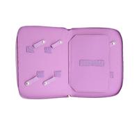 Ysyqkn Pochette Pet Grooming Scissors Sac de Rangement pour Outils de Toilettage Accessoires Chien Chat en Cuir PU avec Organisation Intérieure Adaptée, Violet
