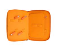 Ysyqkn Pochette Pet Grooming Scissors Sac de Rangement pour Outils de Toilettage Accessoires Chien Chat en Cuir PU avec Organisation Intérieure Adaptée, Orange