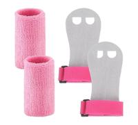 Ysyqkn Poignées de Gymnastique avec Support de Poignet, Gants de Protection, Accessoires D'entraînement, Dragonne, Léger et Portable pour Exercices et Lo, S, Rose